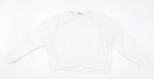 Womens UK Size M Primark White Pullover Sweatshirt