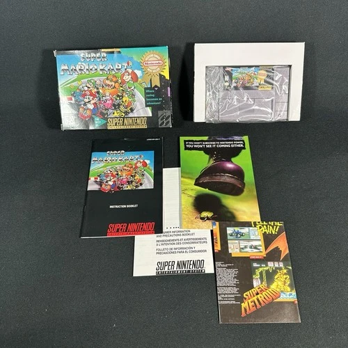 Super Mario Kart (Super Nintendo SNES) Complete in Box CIB Authentic