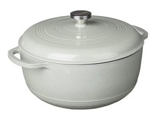 Lodge 7.5 Quart Enameled Cast Iron Dutch Oven with Lid and Dual Handles