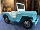 Vintage 1960s Tonka Jeep Dispatcher Turquoise Pressed Steel Mound MN Toy