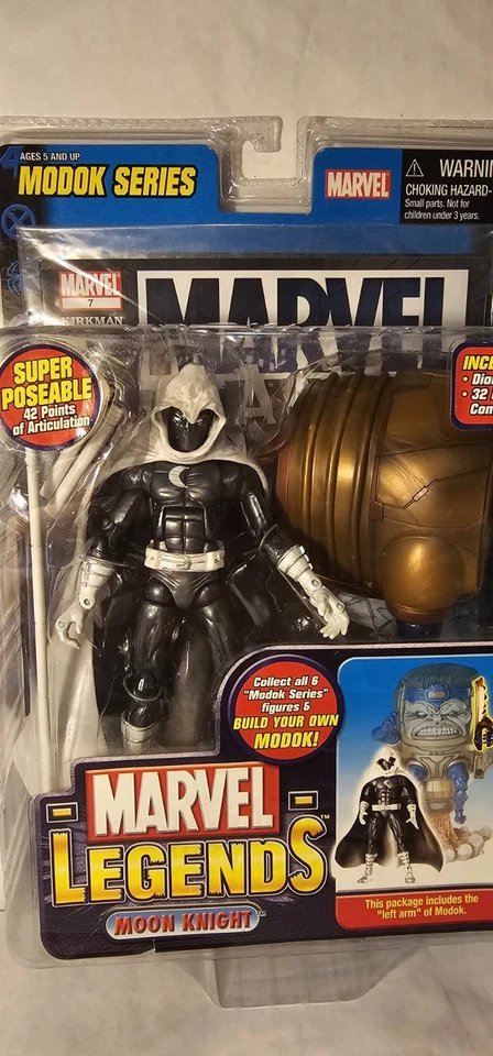 Figura de acción ToyBiz Marvel Legends Moon Knight 2006 serie MODOK de 6 pulgadas 71188 Foto 2 de 4