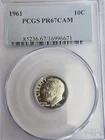 1961 Roosevelt Silver Proof Dime Cameo PR67CAM PCGS Free Shipping