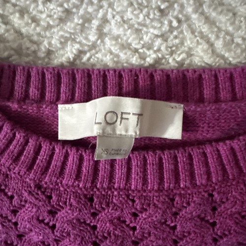 Suéter Pullover Para Mujer Talla XS Púrpura Manga Larga Algodón Nuevo Sin Etiquetas - Imagen 2 de 5