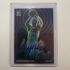2022-23 Panini Optic Lights Out Blue Prizm #14 Donovan Mitchell /49