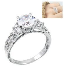   925 Sterling Silver Wedding Ring for Women Round Cut CZ Engagement Band NEW 