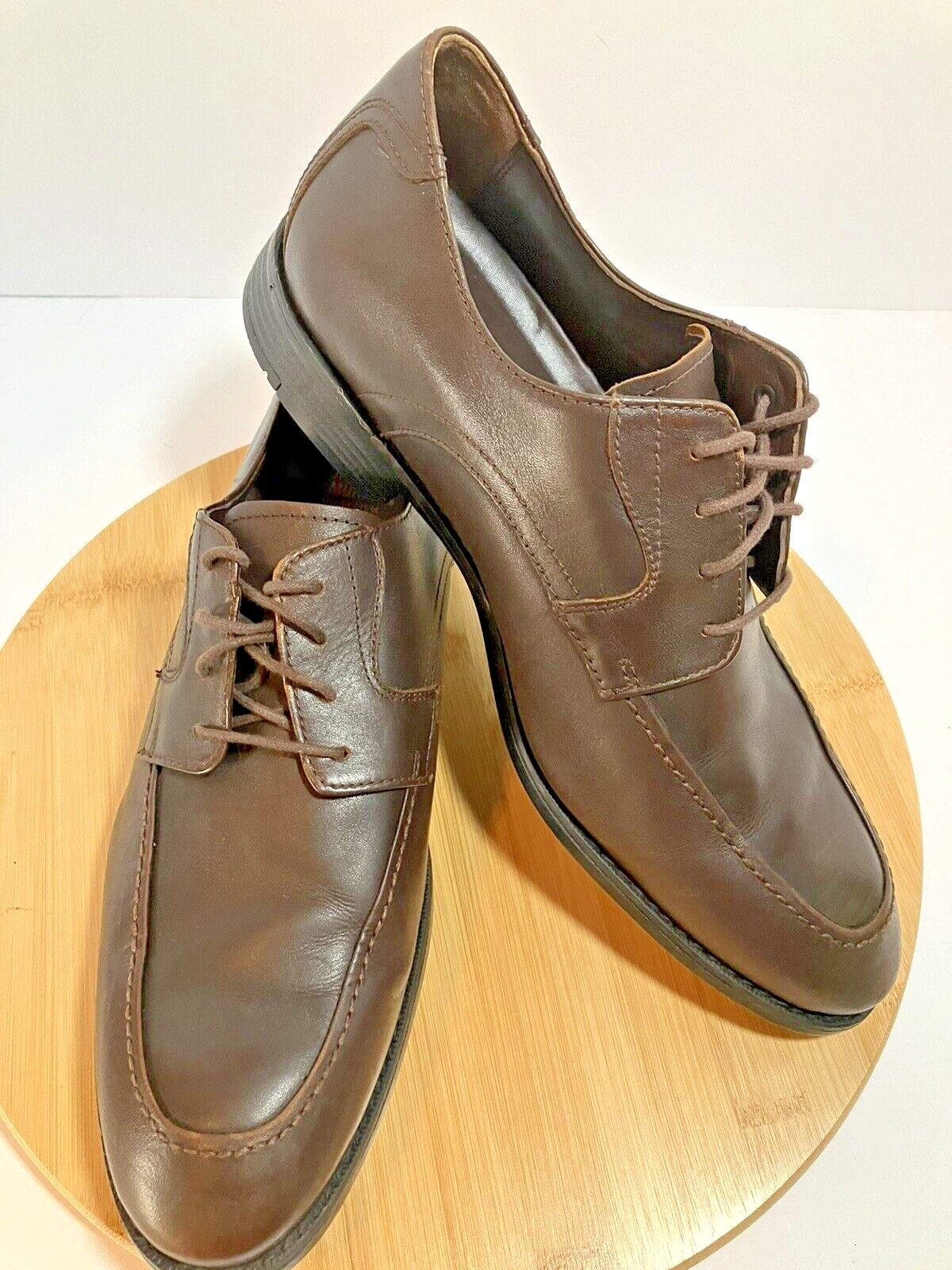 SAOLA Scarpa Oxford stringata JOHNSTON & MURPHY uomo XC4 IMPERMEABILE pelle di pecora marrone TG 9 M