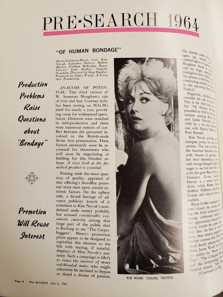 Beatles Hard Day Night July 6, 1964 Film Bulletin Magazine -  Cover Very Rare - Image 2 of 4