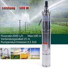 3.5" Stainless Steel Deep Well Pump Submersible Water Pump Irrigation Pond Farm