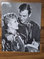 Original Vintage Photograph Of John Wayne With Female Co Star. 10 X 8 Inch