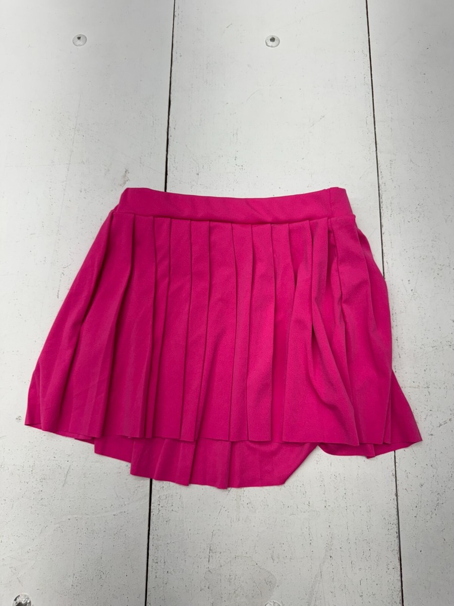 Shein Pink Elastic Waist Pleated Skirt Girls Size Small