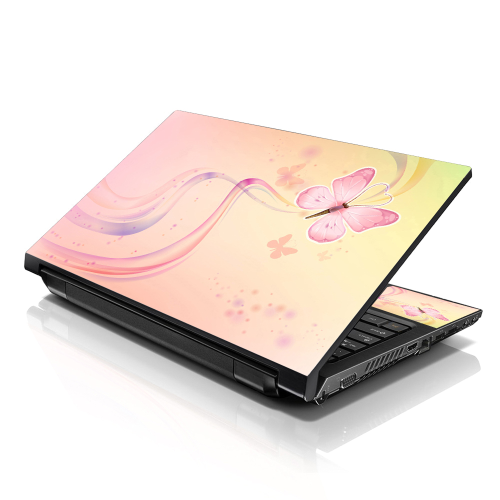 LSS 13" to 16" Laptop Skin Sticker Decal Notebook Cover for PC, Butterfly Design