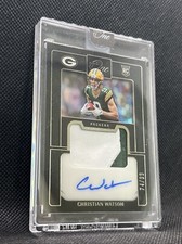 Christian Watson 2022 Panini One #74/99 Patch AUTO ROOKIE PACKERS GEM