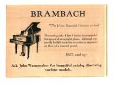 1928 Brambach Piano Advertisement