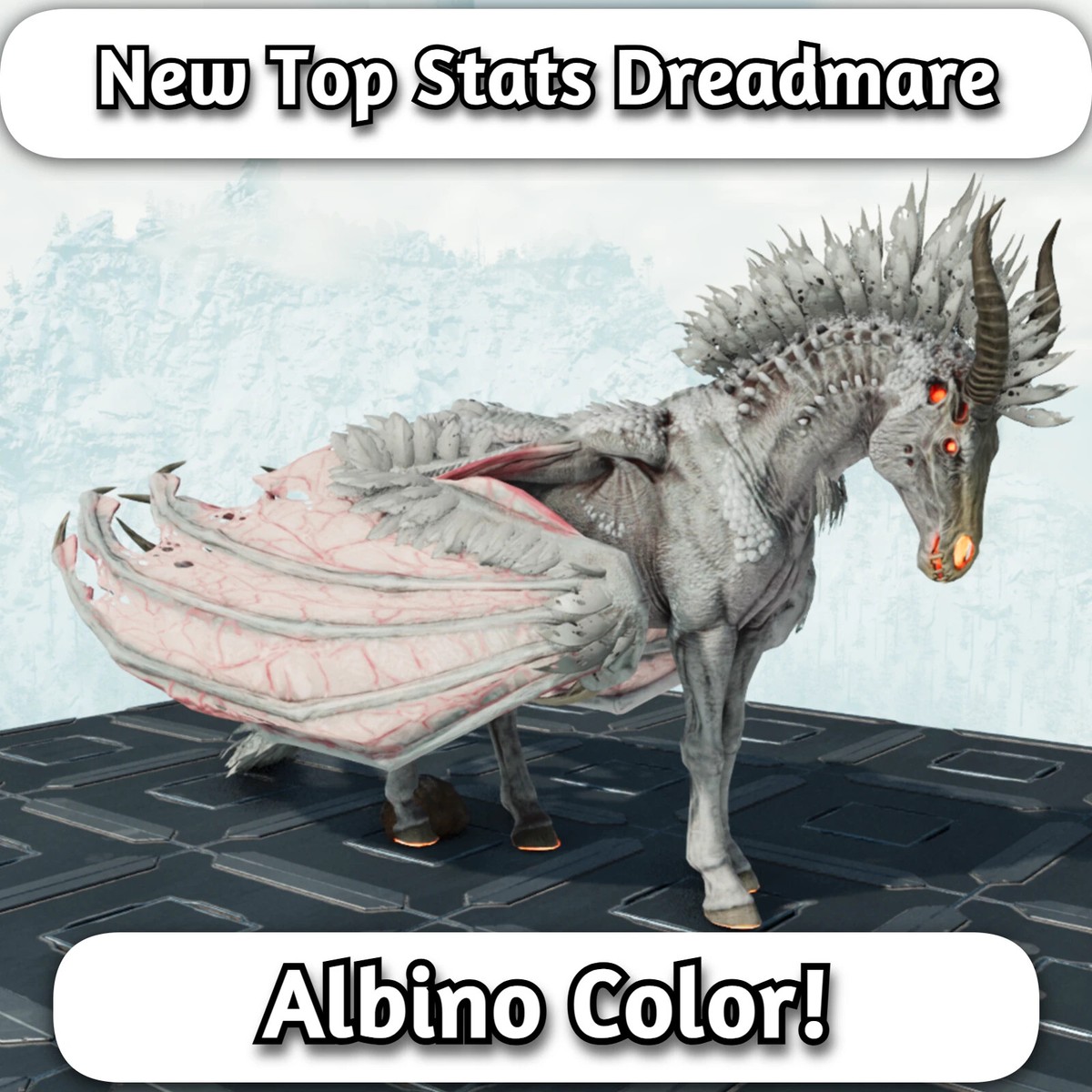 ARK Survival Ascended TOP STATS Albino Dreadmare - PC/XBOX/PS5 PvE