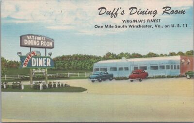 Postcard Duff's Diner Winchester VA 