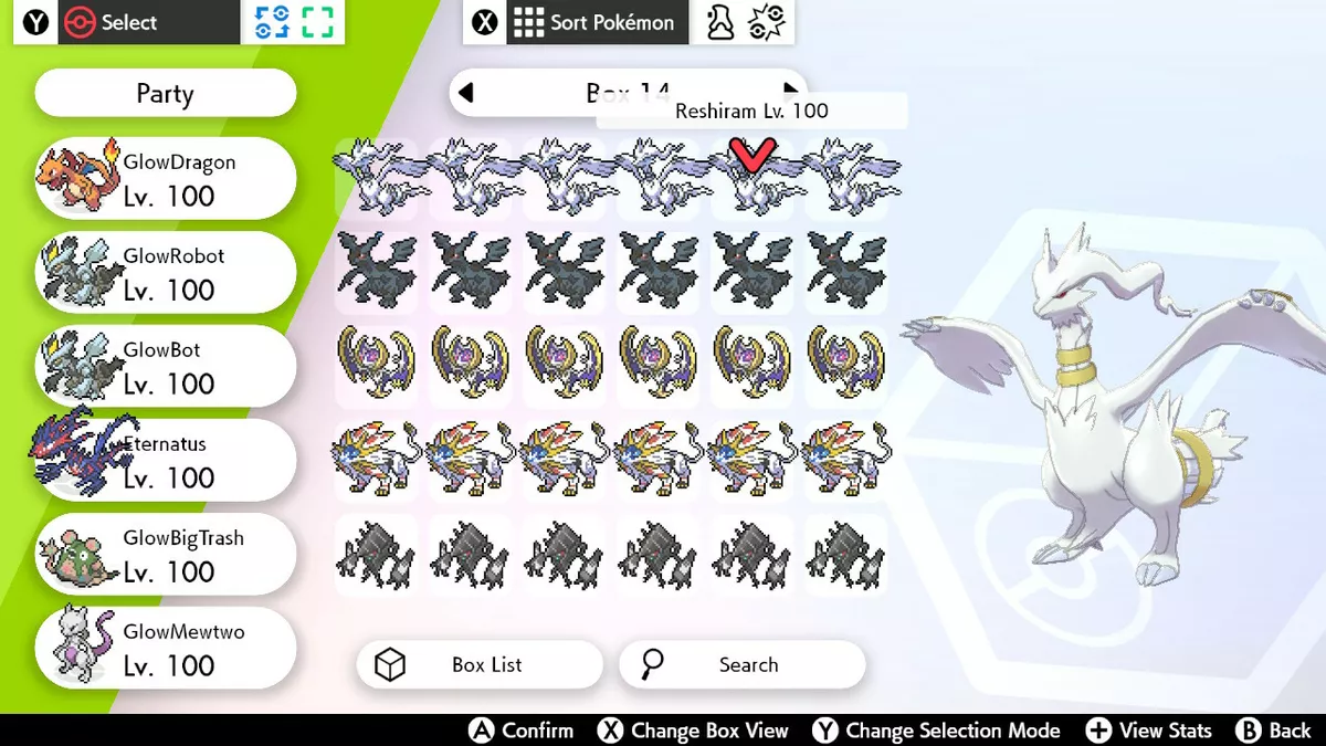 6IV Ultra Shiny Zekrom, Kyurem & Reshiram Bundle Pokemon Sword / Shield