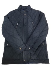 Zara Quilted Padded Coat Long Jacket 11-12 152cm Navy Kids Boys Girls Mint 149