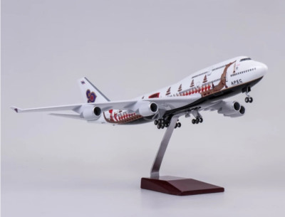 1:150 47CM THAILAND APEC BOEING 747-400 Plane Landing Gear Resin Aircraft Model