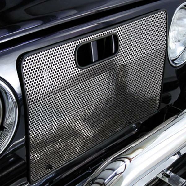 Grille moustiquaire Jeep Wrangler TJ protection radiateur inox 1997-2006