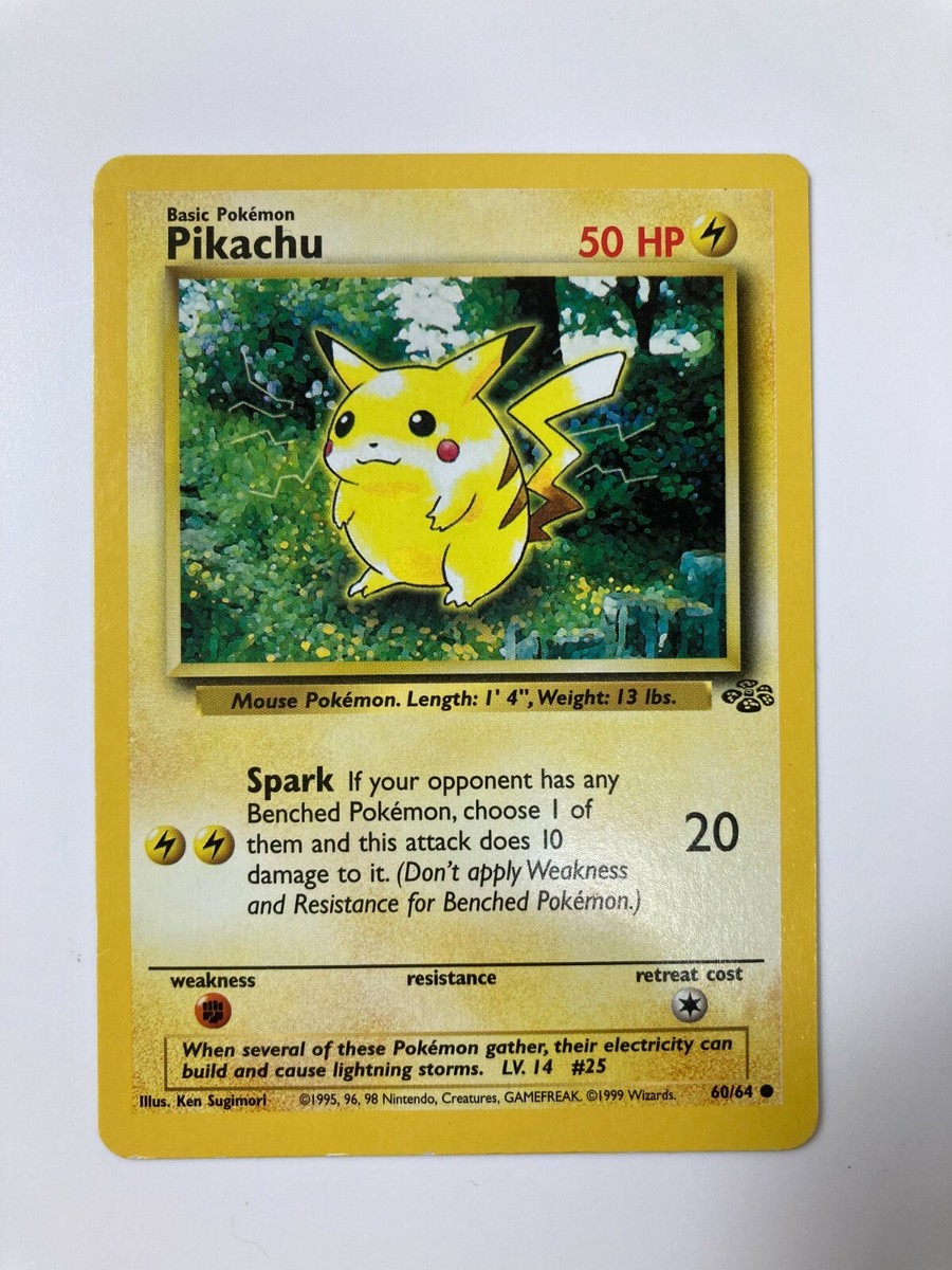 Pokemon Card Jungle 1st Edition Pikachu 60/64. WoTC. Vintage japan