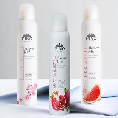 Duschschaum Pino Shower Me mit Pflegeöl Duschbalsam 3 x 200 ml 41,65€/1000ml
