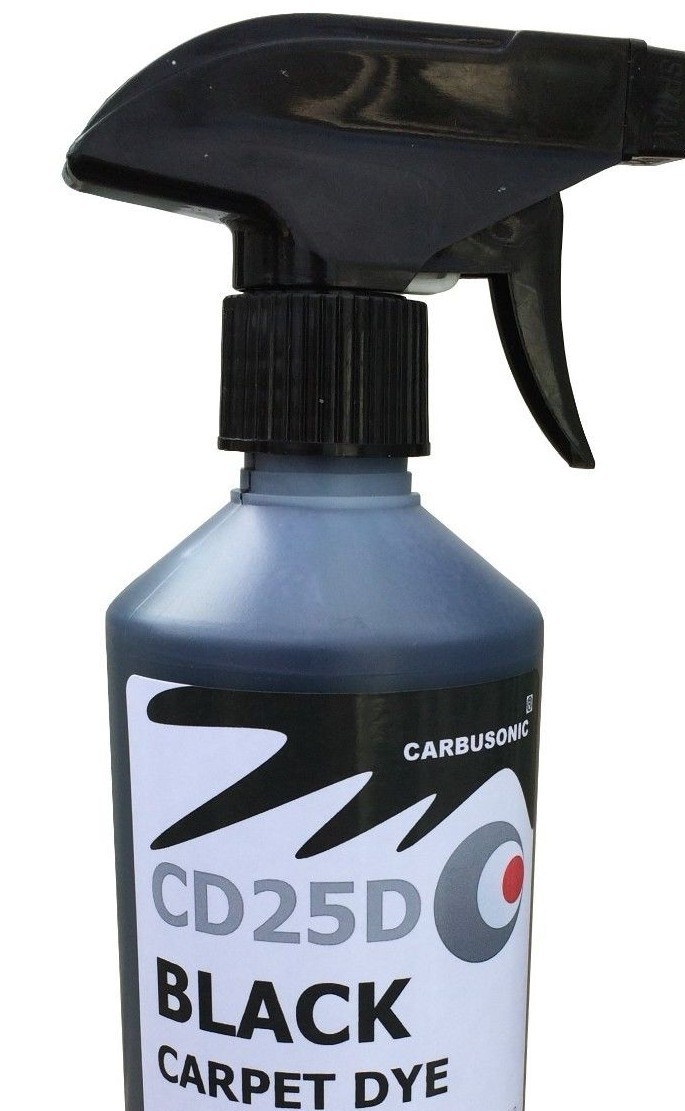 Black carpet dye 500ml trigger spray for interior trim renovation and