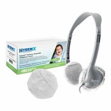 HamiltonBuhl Hygenx Sanitary Ear Cushion Covers 2.5" White, 50 Pairs 