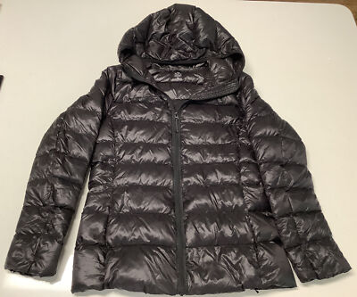 Lativ Airy Down Youth 160 Black Puffer Hooded Jacket Mint