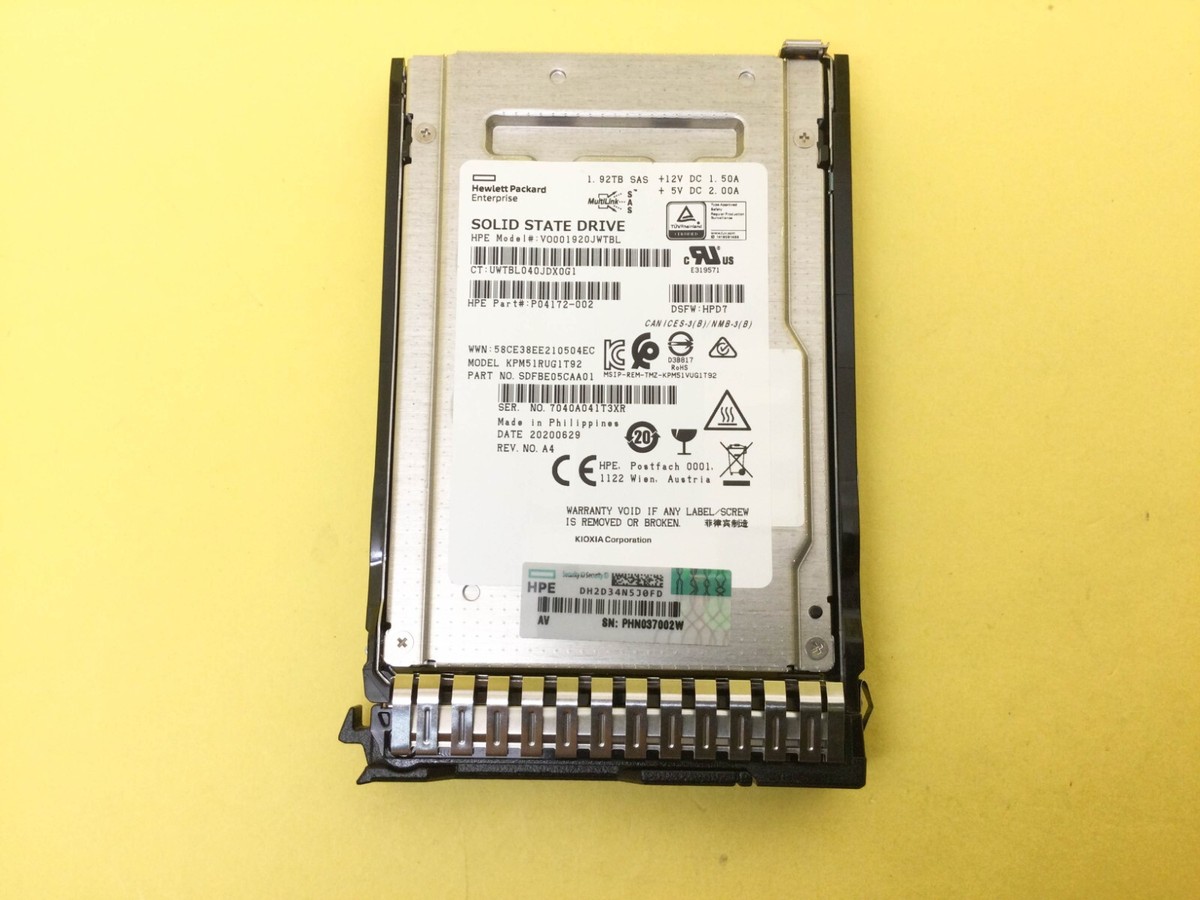 P04519-B21 HPE 1.92TB SAS 12Gb/s READ INTENSIVE SFF SC PM5 SSD