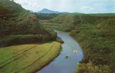Postcard Aerial Wailua River Kauai Hawaii HI