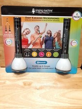 Singing Machine Duet Karaoke Microphones 2-pack Bluetooth Speakers SMM498 NEW