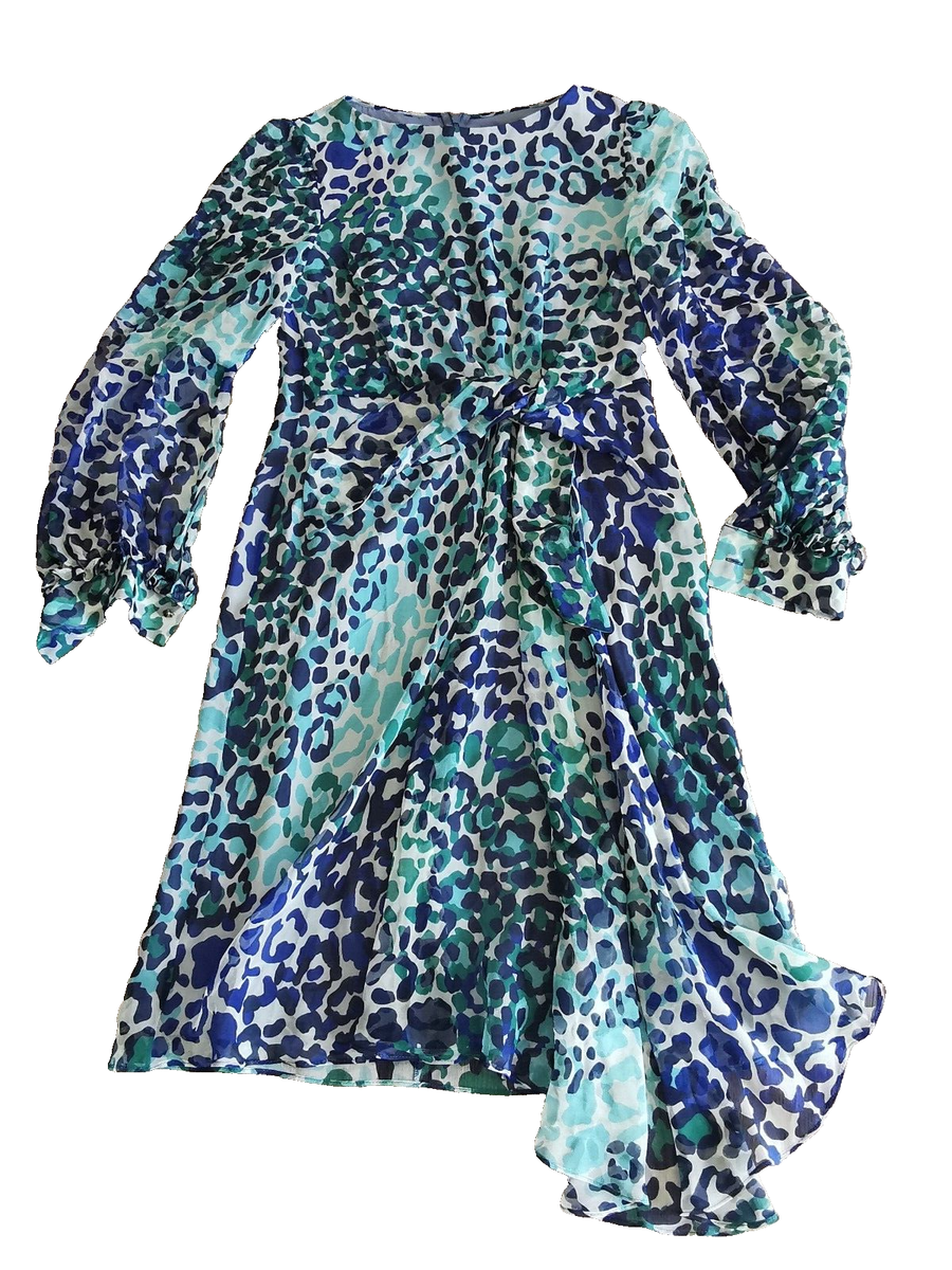 silk georgette dress max mara MAX MARA🌟 Printed SILK Georgette Dress 2Usa_ 4Uk_ 32De_ 36It_ 34Fr