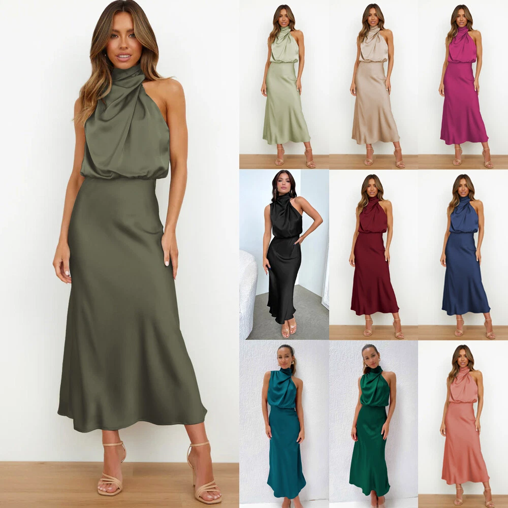 Long halter hotsell dresses for summer