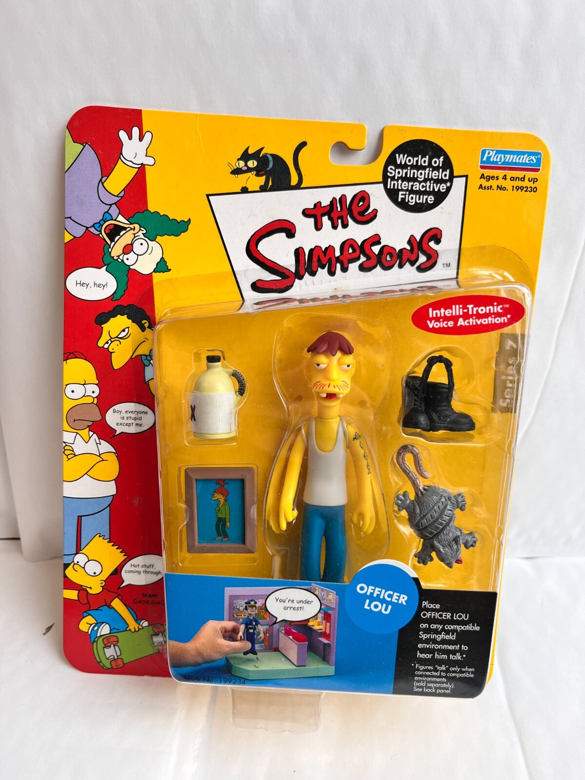 BNIB Playmates The Simpsons Series 7 Cletus Toy Figure WOS Rare Packaging Error
