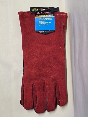 Leather Welding Gloves Heavy Duty 13-1/2'' - 14'' Split Leather Work Glove