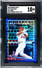 2020 Donruss Optic #197 Mike Trout AS BLUE PANDORA PRIZM /99 SGC 10 GEM MINT