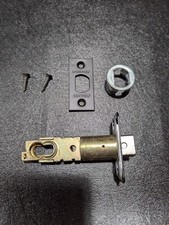 NEW SCHLAGE F-SERIES TRIPLE OPTION LATCH FOR PASSAGE / PRIVACY BLACK FACEPLATE