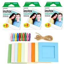 FUJIFILM instax SQUARE Instant Film 60 Shots  Hanging Photo Frames - Top Kit