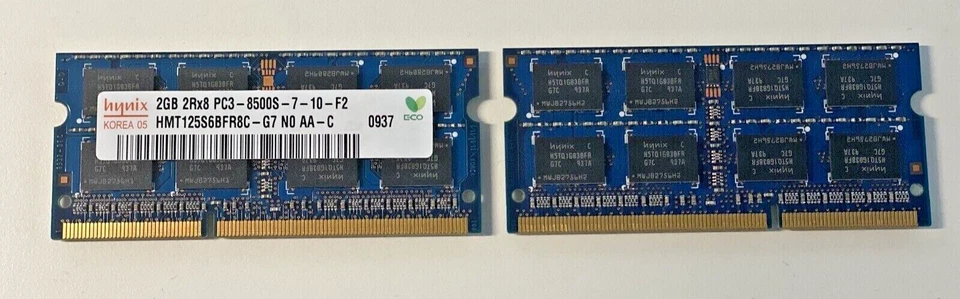 Original 2x2GB RAM 2Rx8 PC3-8500S-07-10-F2 HYNIX for APPLE iMac 21,5“ (A1311) - Immagine 2 di 2