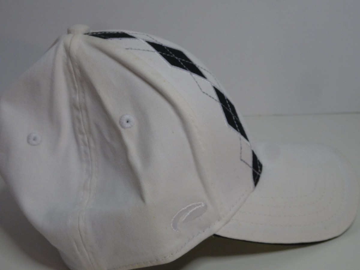 PRONGHORN Golf Club Golf Hat Argyle Pattern Puffy Embroidered Sz S