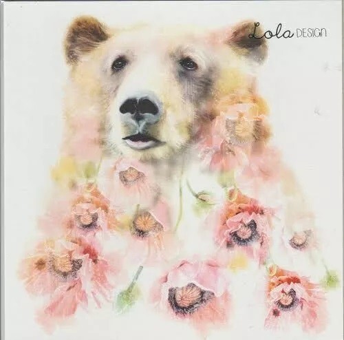 Brown  bear & poppies lola designs