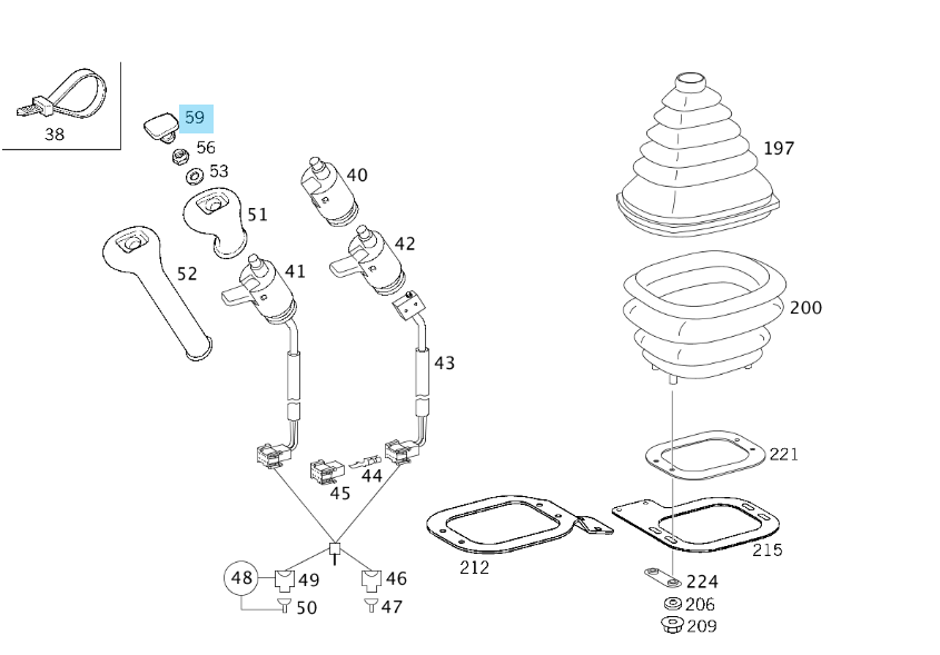 New Genuine Mercedes Benz Atego Axor Manual Shift Cap Gear A6202680457