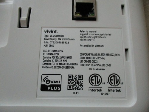 Vivint Smart Home Sky Control Panel Smart Hub VS-SH2000-C00 - Picture 3 of 4