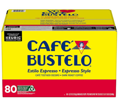 Café Bustelo Coffee Espresso Style K-Cups, Dark Roast, 80 ct. FREE shipping