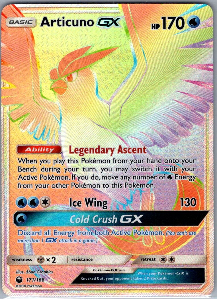 Articuno GX (Secret) 171/168 SM - Celestial Storm - Pokemon Card - NM