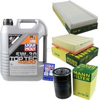 Mann Inspektionspaket 5L Liqui Moly Top Tec 5W-30 FüR Audi A4 1.6 1.8 VW Passat