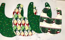 Lot Of 4 Handmade Christmas Baby Bib  Unisex