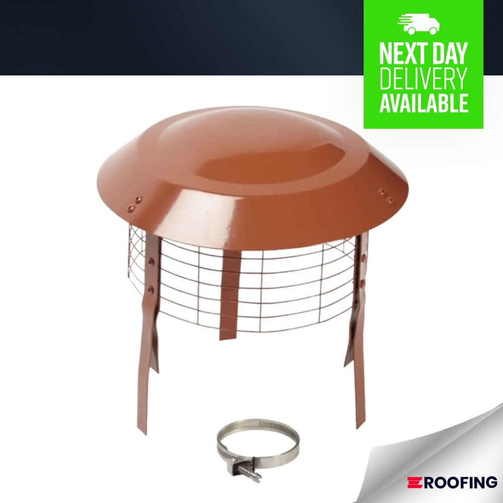 MAD High Top Chimney Birdguard Solid Fuel Strap Fix Terracotta