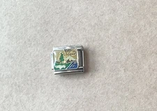 Yellowstone park nature Italian Charm modular Link Stainless Steel Enamel 9mm