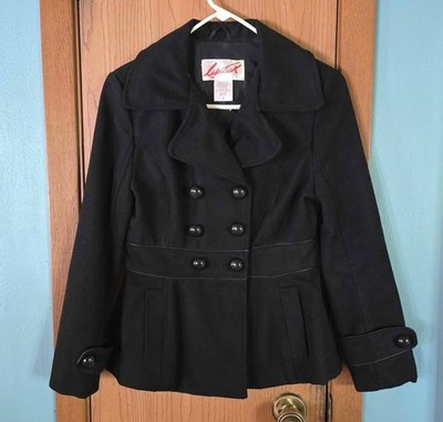 Size S Black Lipstick Peacoat with Pockets